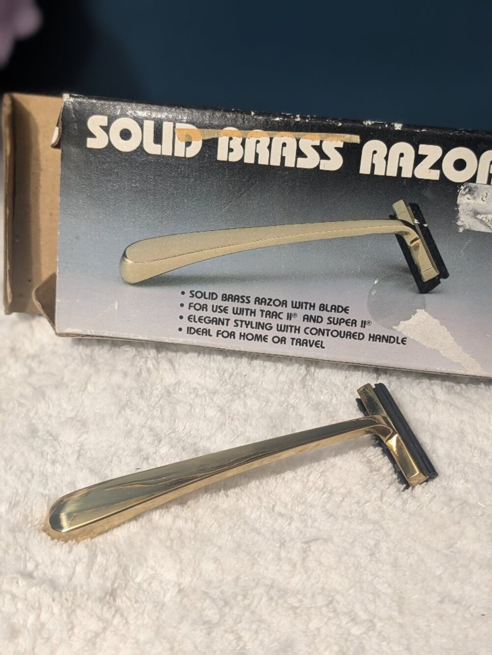 Vintage Solid Brass Razor Handle – Heavyweight Classic Fits Gillette Trac II